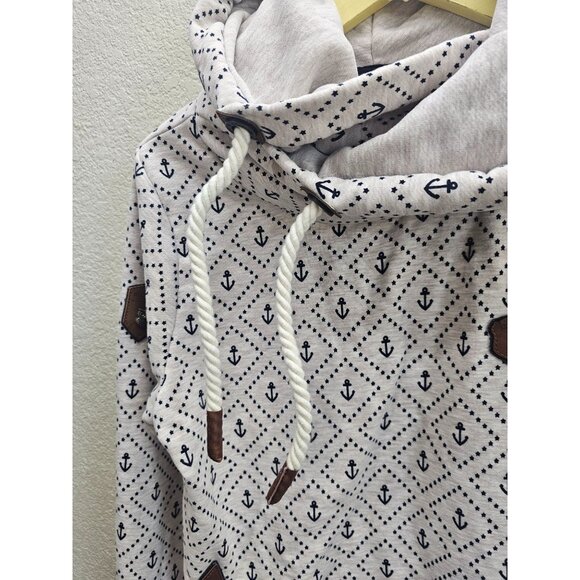 Naketano Women's Sweatshirt Hooded XL Nautical Asymmetric - Picture 4 of 10